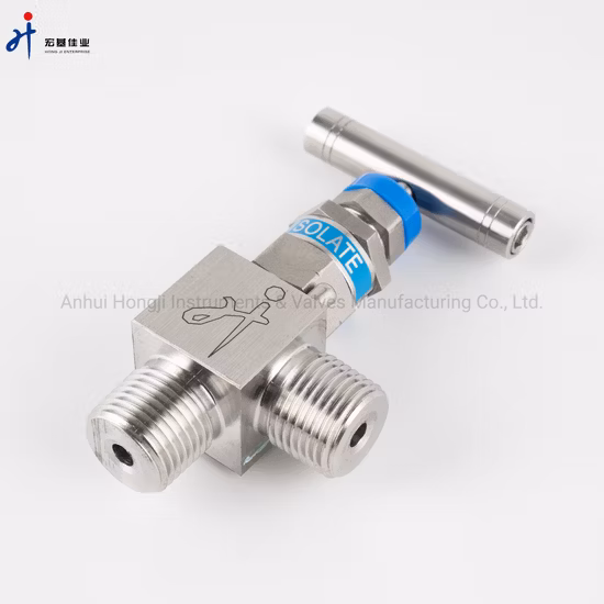 Угловой игольчатый клапан высокого давления из нержавеющей стали с наружной резьбой NPT от Swagelok